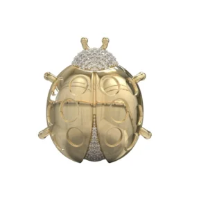 PINGENTE JOANINHA GRANDE OURO AMARELO