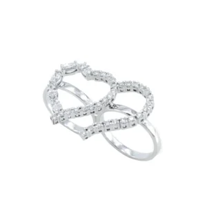 ANEL CORAÇÃO NAVETES METADE 1,30 CTS