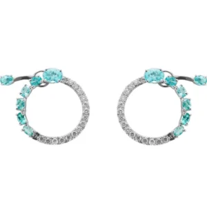 ARGOLA INVERTIDA TURMALINA E BRILHANTES