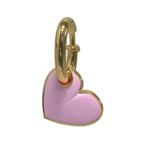 BERLOQUE MIO CORAÇÃO MÉDIO COM ESMALTE ROSA AMARELO