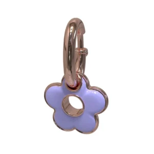 BERLOQUE MIO FLOR MÉDIO COM ESMALTE AZUL ROSÉ