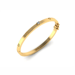 BRACELETE AMORE FINO AMARELO COM BRILHANTE
