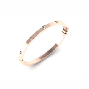 BRACELETE AMORE FINO ROSÉ COM BRILHANTE