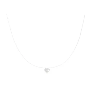 COLAR 1 CORAÇÃO OURO BRANCO