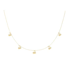 COLAR 5 CEREJINHAS MINI OURO AMARELO