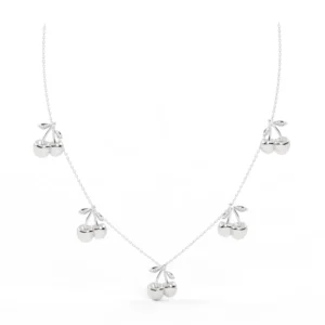 COLAR 5 CEREJINHAS PEQUENO OURO BRANCO