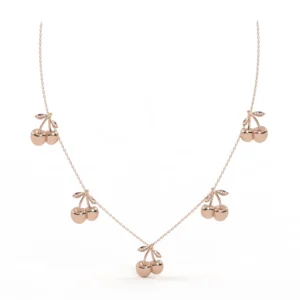 COLAR 5 CEREJINHAS PEQUENO OURO ROSÉ