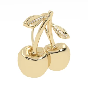 PINGENTE CEREJINHA OURO AMARELO