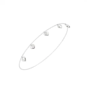 PULSEIRA CINCO CORAÇÕES MÉDIA OURO BRANCO